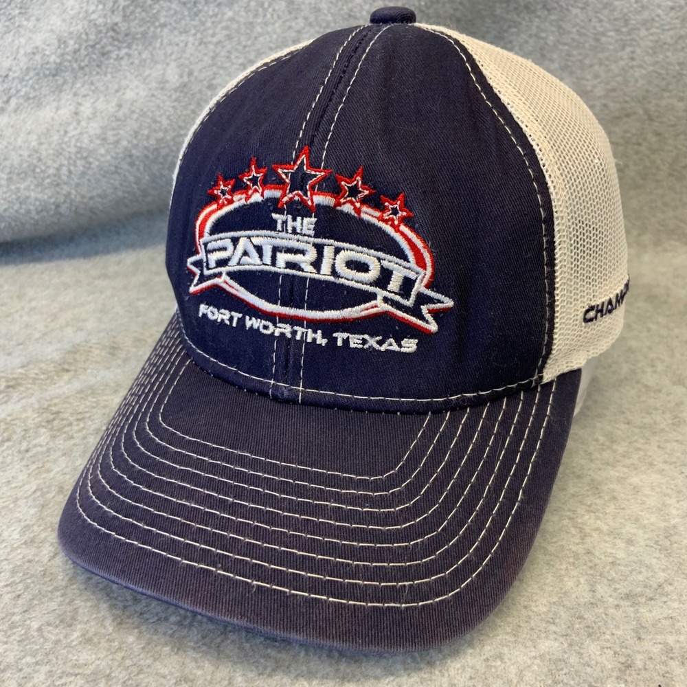The Patriot Fort Worth Texas Mens Navy Blue OC Trucker Hat Mesh Snapback OSFM